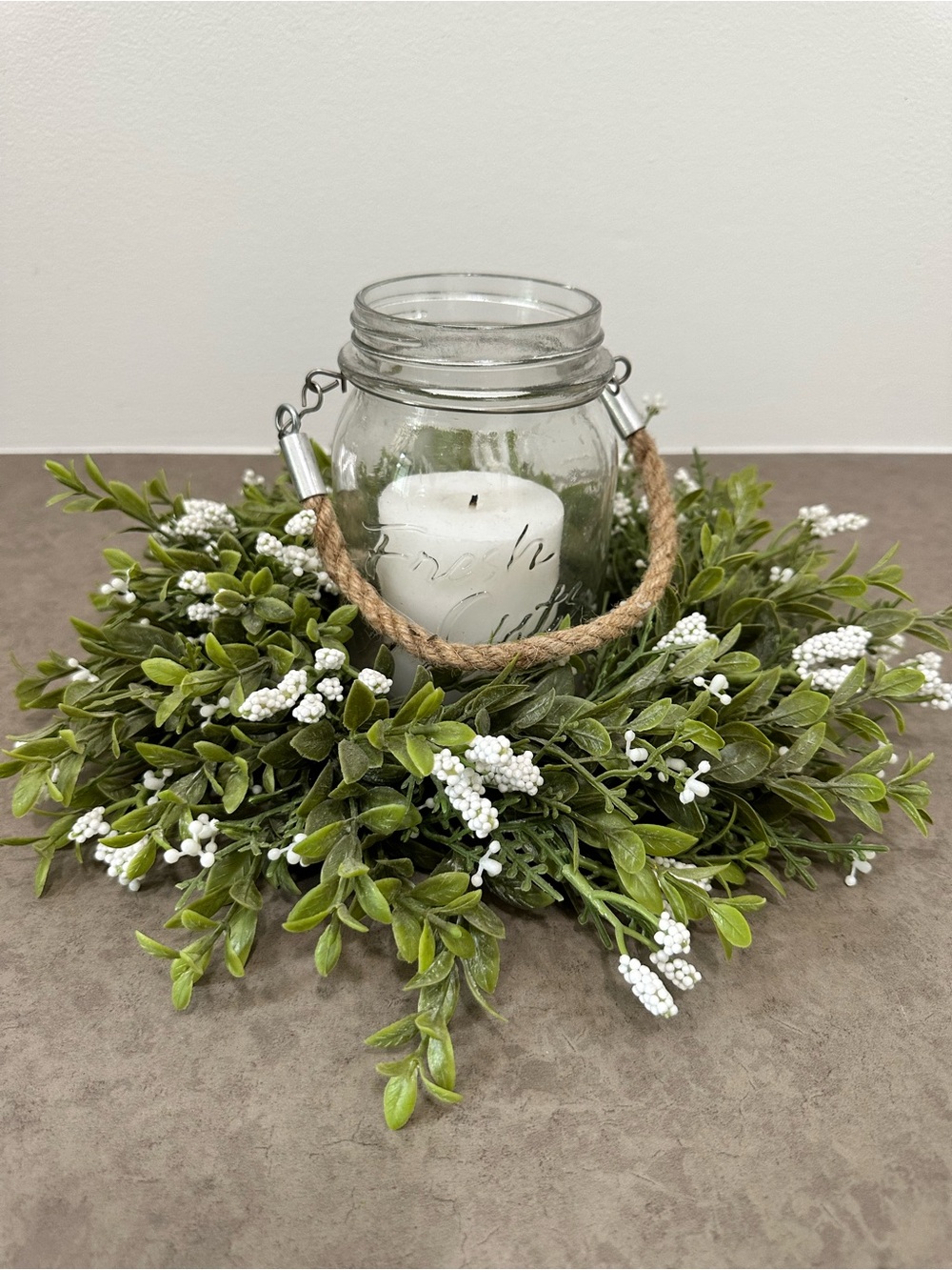 Lush Green Boxwood Wreath with White Berry Accents Faux 12-13” Set of 2 Match - Picture 9 of 15